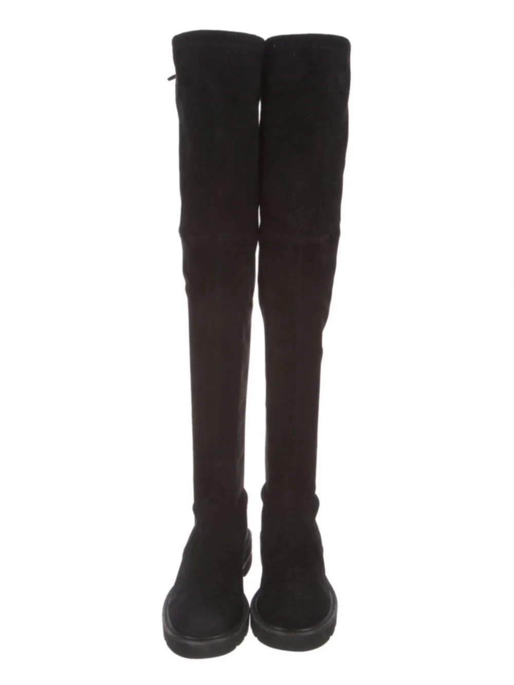 Stuart Weitzman Lowland Drawstring Black Suede Over The Knee Boots size 7